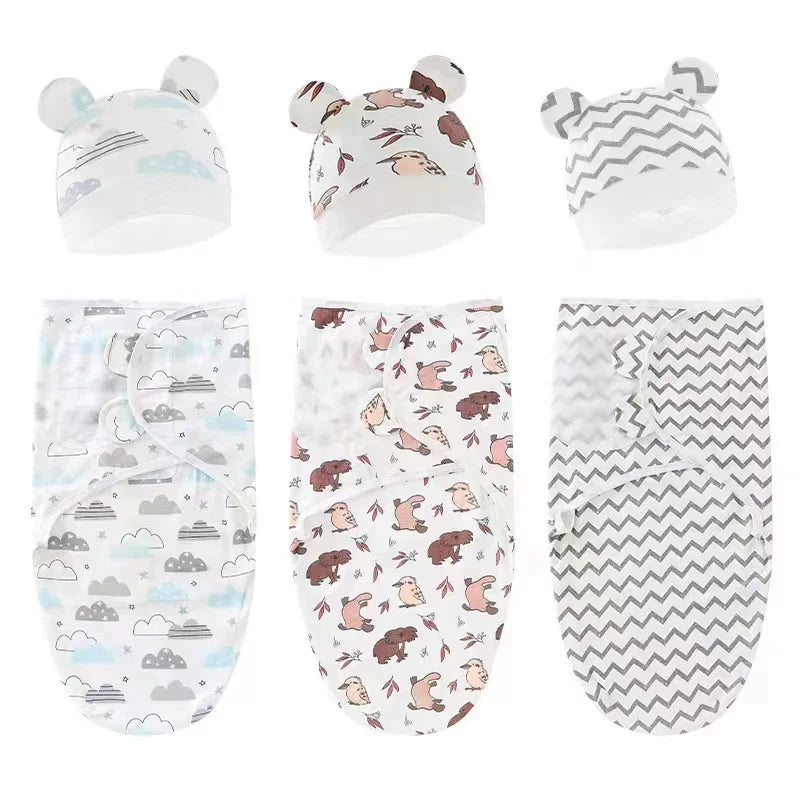Babies Sleeping Bags Newborn Baby Cocoon Swaddle Wrap Envelope 100%Cotton 0-6 Months Baby Blanket Swaddling Wrap Sleepsack