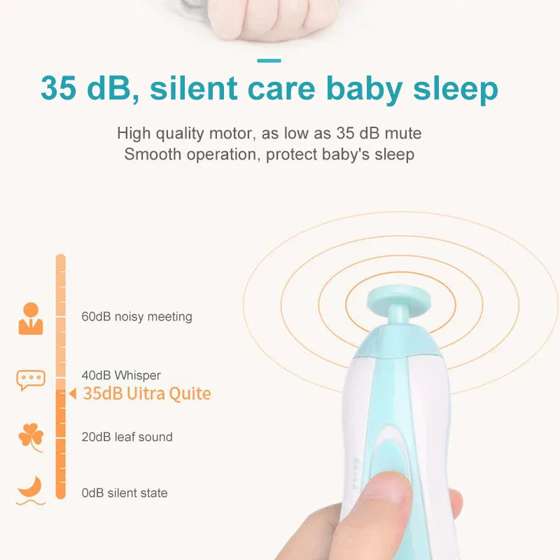 Baby Electric Nail Trimmer Kid Nail Polisher Tool Baby Care Newborn Clippers Toes Fingernail Cutter Trimmer Infant Manicure Set