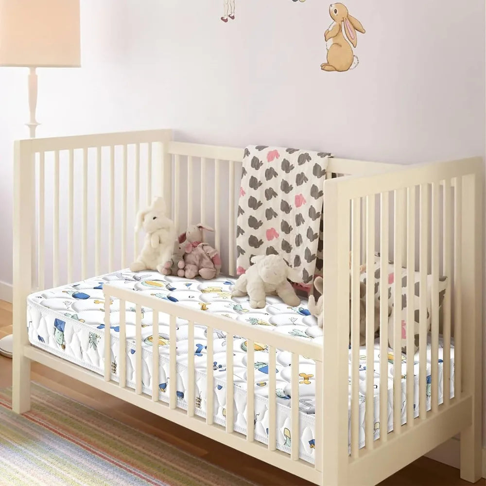 Baby mattress, high-quality foam 5 "baby mattress, double-sided solid breathable hypoallergenic baby mattress