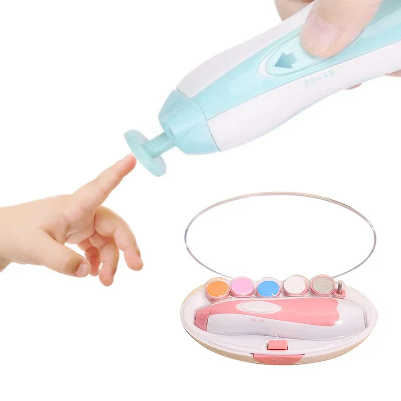 Baby Electric Nail Trimmer Kid Nail Polisher Tool Baby Care Newborn Clippers Toes Fingernail Cutter Trimmer Infant Manicure Set