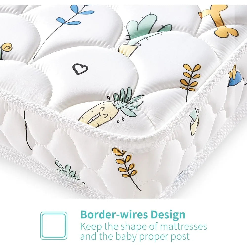 Baby mattress, high-quality foam 5 "baby mattress, double-sided solid breathable hypoallergenic baby mattress