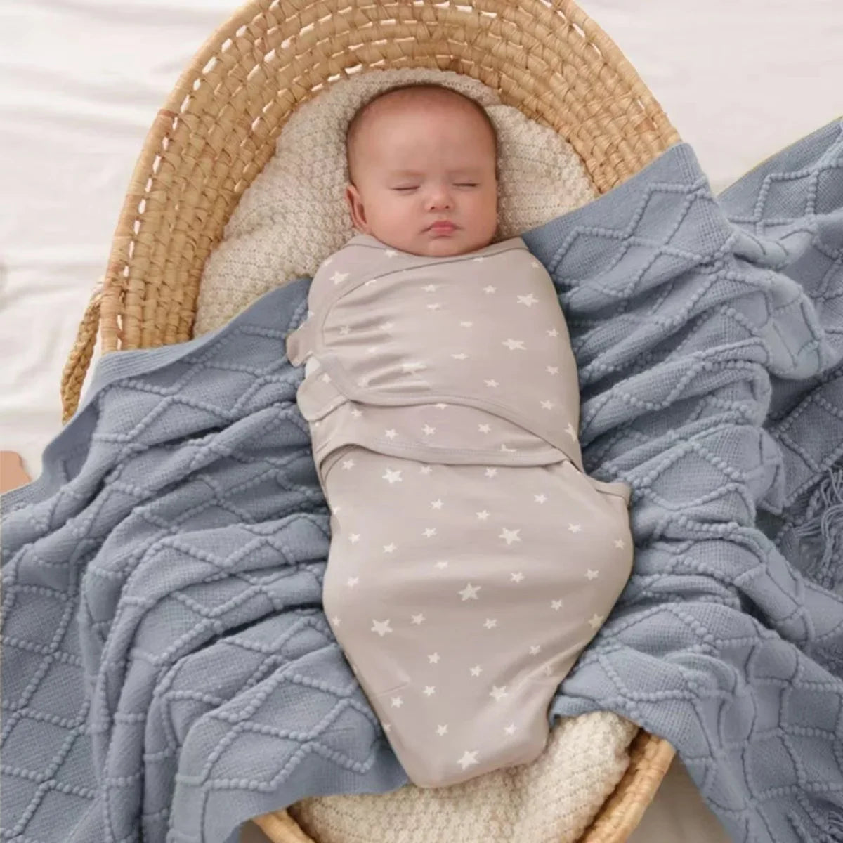 Babies Sleeping Bags Newborn Baby Cocoon Swaddle Wrap Envelope 100%Cotton 0-6 Months Baby Blanket Swaddling Wrap Sleepsack