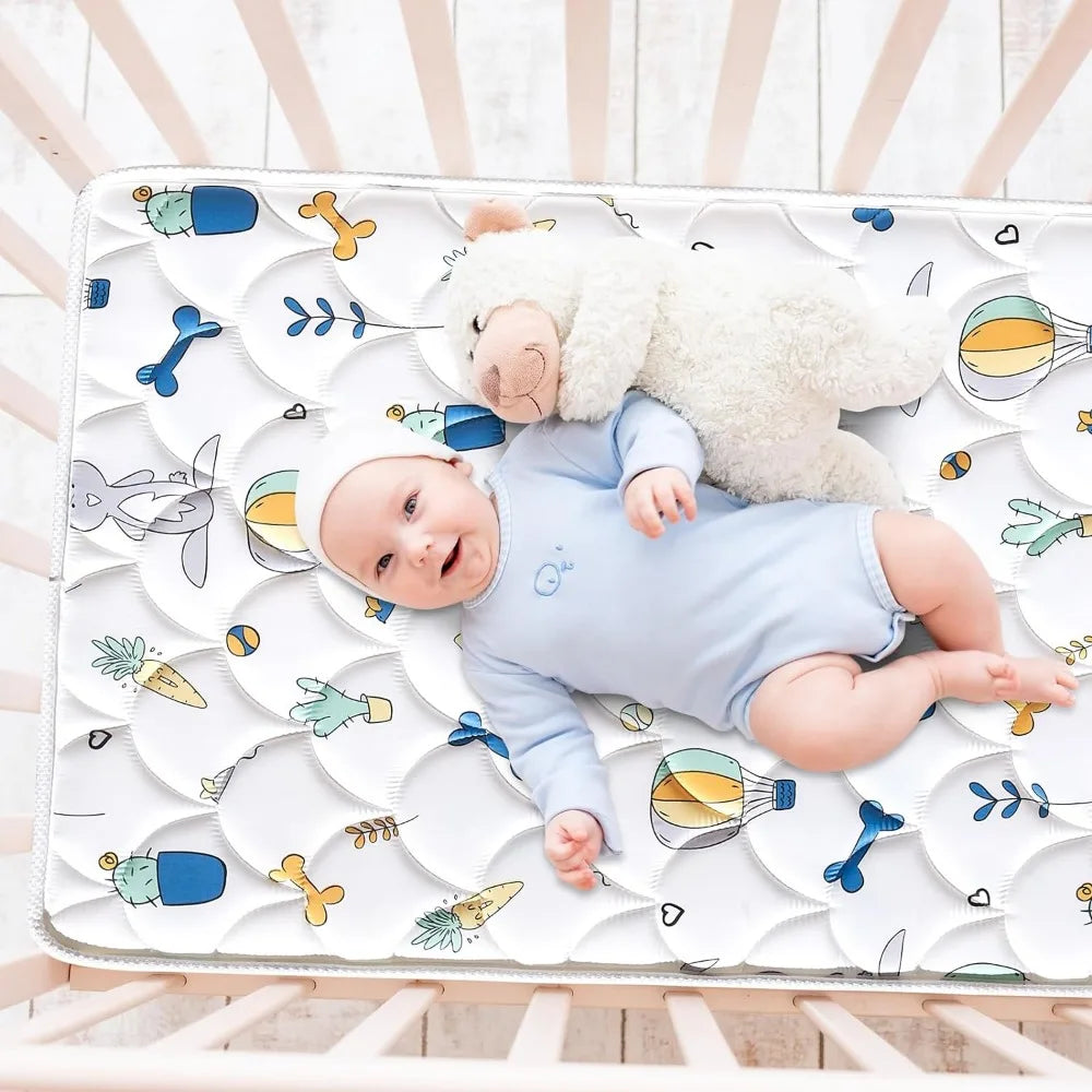 Baby mattress, high-quality foam 5 "baby mattress, double-sided solid breathable hypoallergenic baby mattress