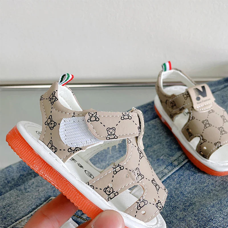 Fashion Newborn Baby Boy Sandals Cute Girls Summer Soft Sole Flat Walking Shoes Infant Non-Slip Sandals